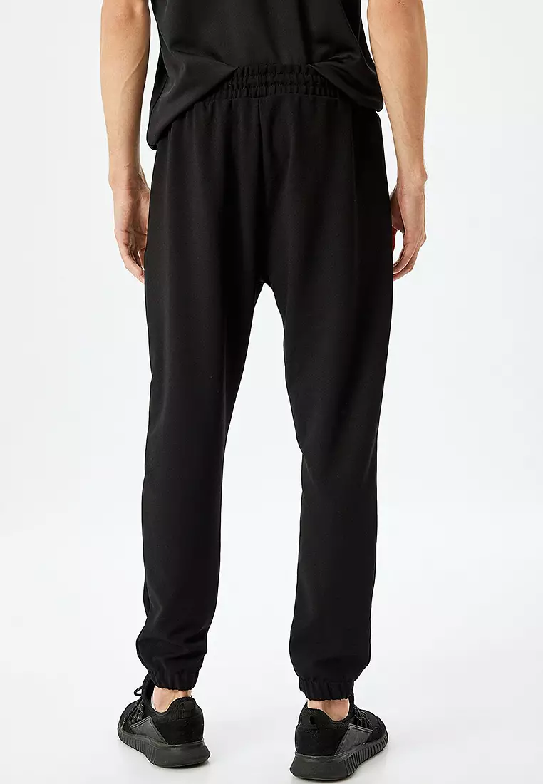 Waist Tie Zipper Pocket Jogger Sports Sweatpants