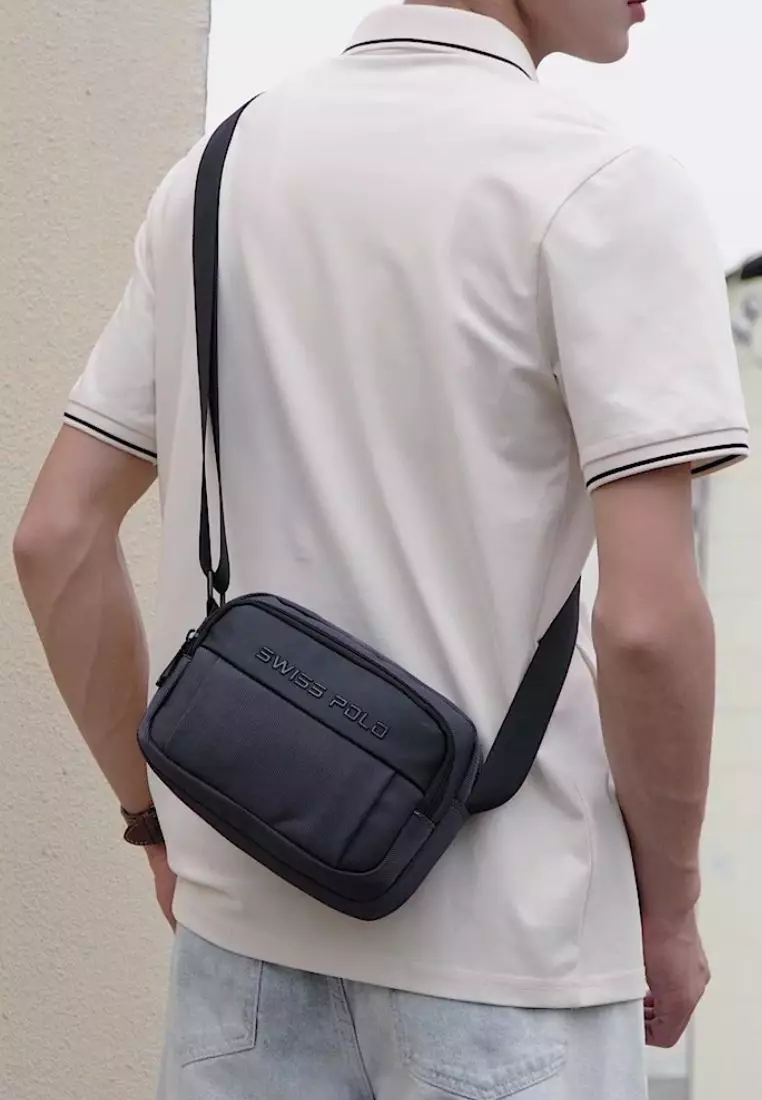 Men's Sling Bag / Crossbody Bag - Grey