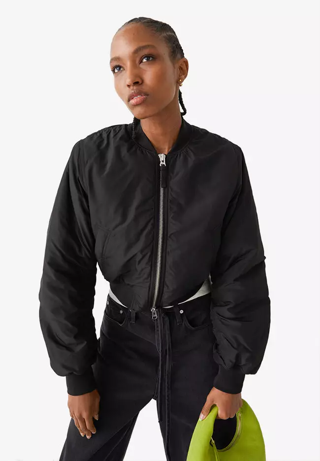 Buy & Other Stories Cropped Jacket in Black 2024 Online