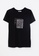 LC WAIKIKI black Crew Neck Printed Short Sleeve Women's T-Shirt F77E7AA6F7A291GS_3