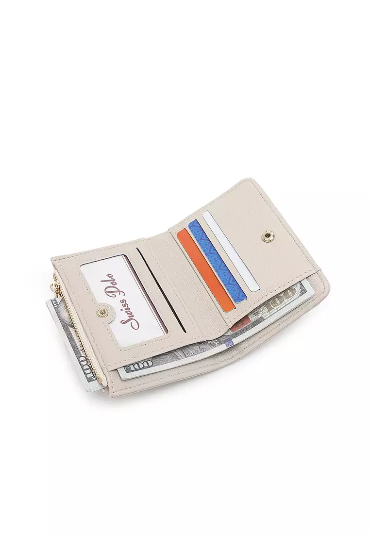 Women's 2 in 1 Purse/Wallet With Coin Compartment (Dompet Wanita 2 in 1 dengan Kompartmen Koin) - Putih