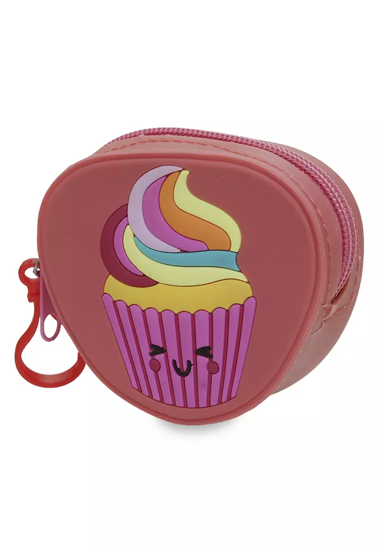 Fiore Dompet Coin Jelly Anak Wanita Motif Cupcake Kids Wallet Material Silicone - Salem