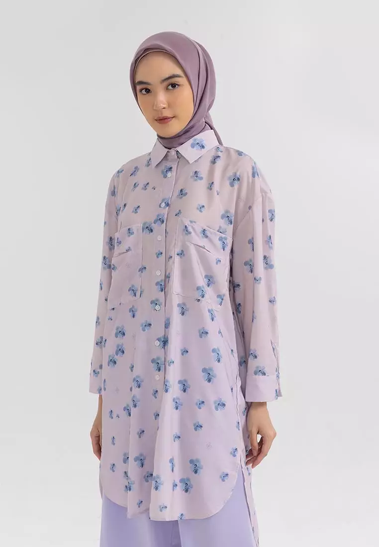 Ria Miranda Pale Pink Qistiana Shirt