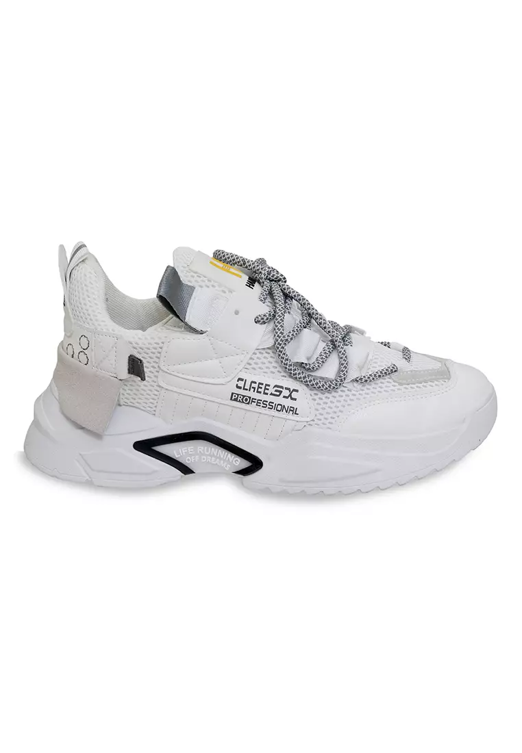 Anando Sepatu Sneakers Tali Pria Kombinasi Warna Casual Sport Shoes Stylish Material Mesh ORIGINAL - Gray