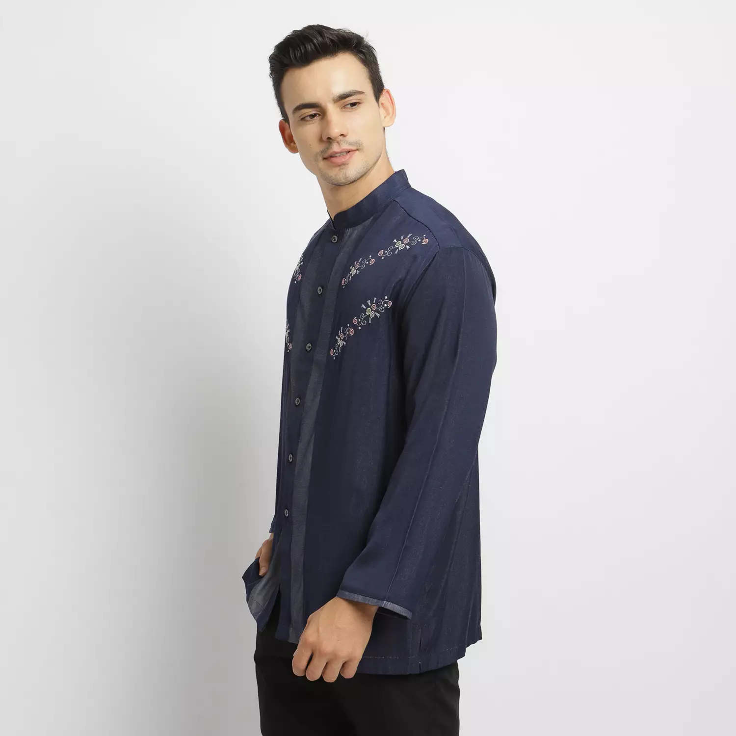 Baju Koko Ilmi Denim Panjang