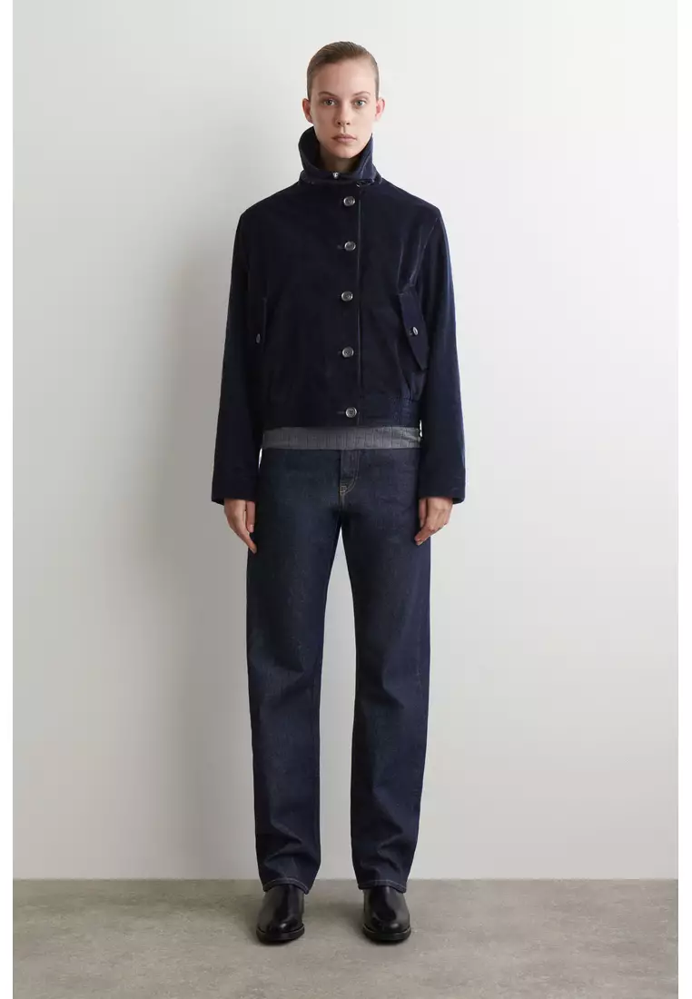 CORDUROY FUNNEL-NECK JACKET
