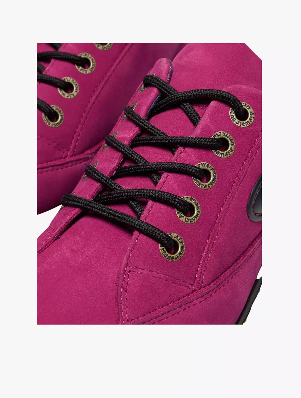 Dr. Martens Buzz 5i 5 Eye Shoe Fuchsia Pink Milled Nubuck WP