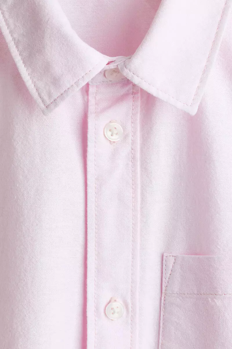 Short-sleeved cotton shirt