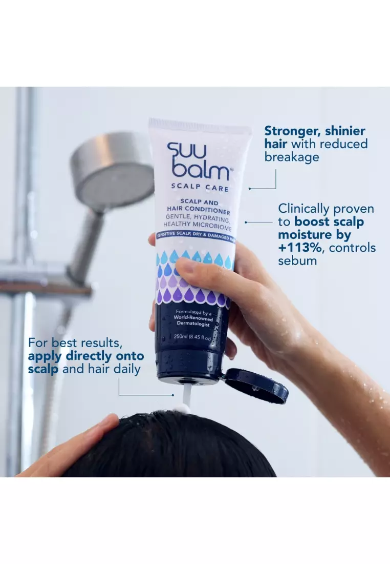 Suu Balm Scalp Care Scalp and Hair Conditioner 250mL Gentle, Hydrating, Healthy Microbiome
