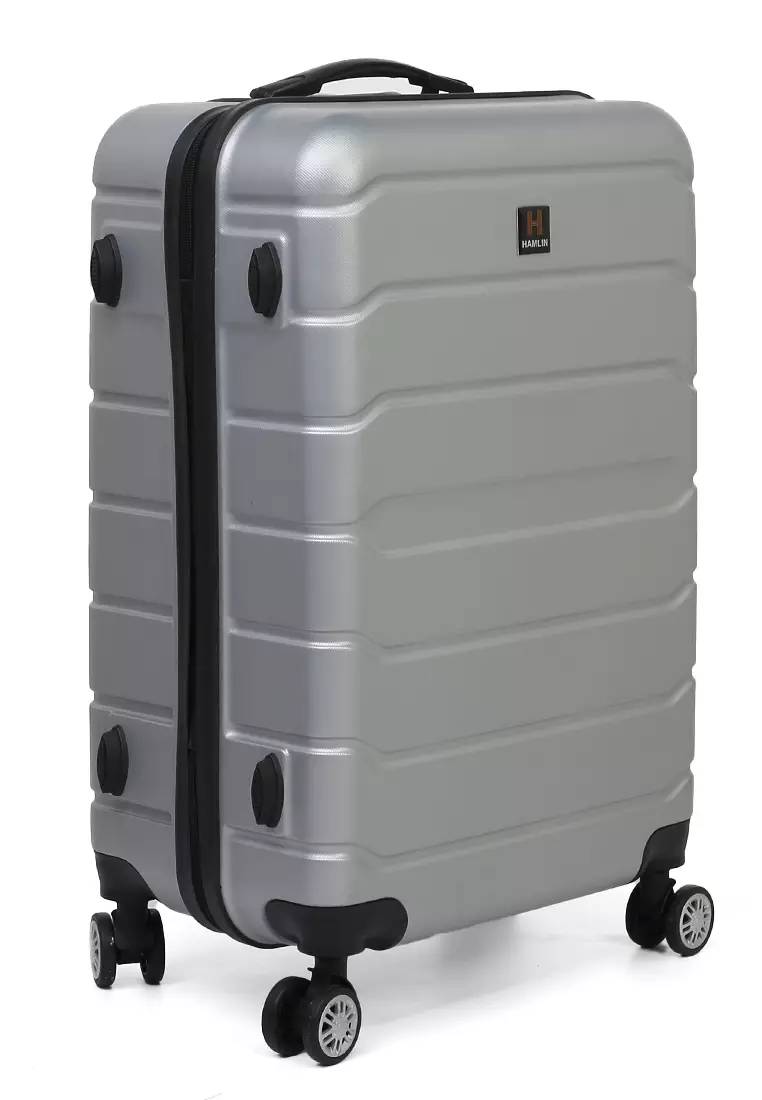 Austin Koper Hardcase Unisex Size 24 Inch Large Compartment Suitcase Combination Lock Material ABS+PVC Coated ORIGINAL - Gray