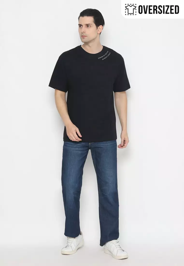 NX T-Shirt Cotton Combed Tebal Oversized Pria 2079370421