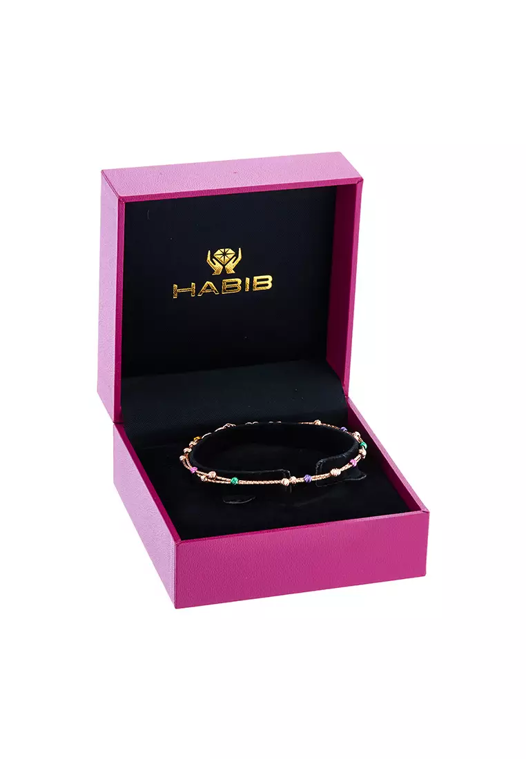 HABIB 585/14K Yellow Gold Bracelet 714-BRMCAL2FTWPD3-MI