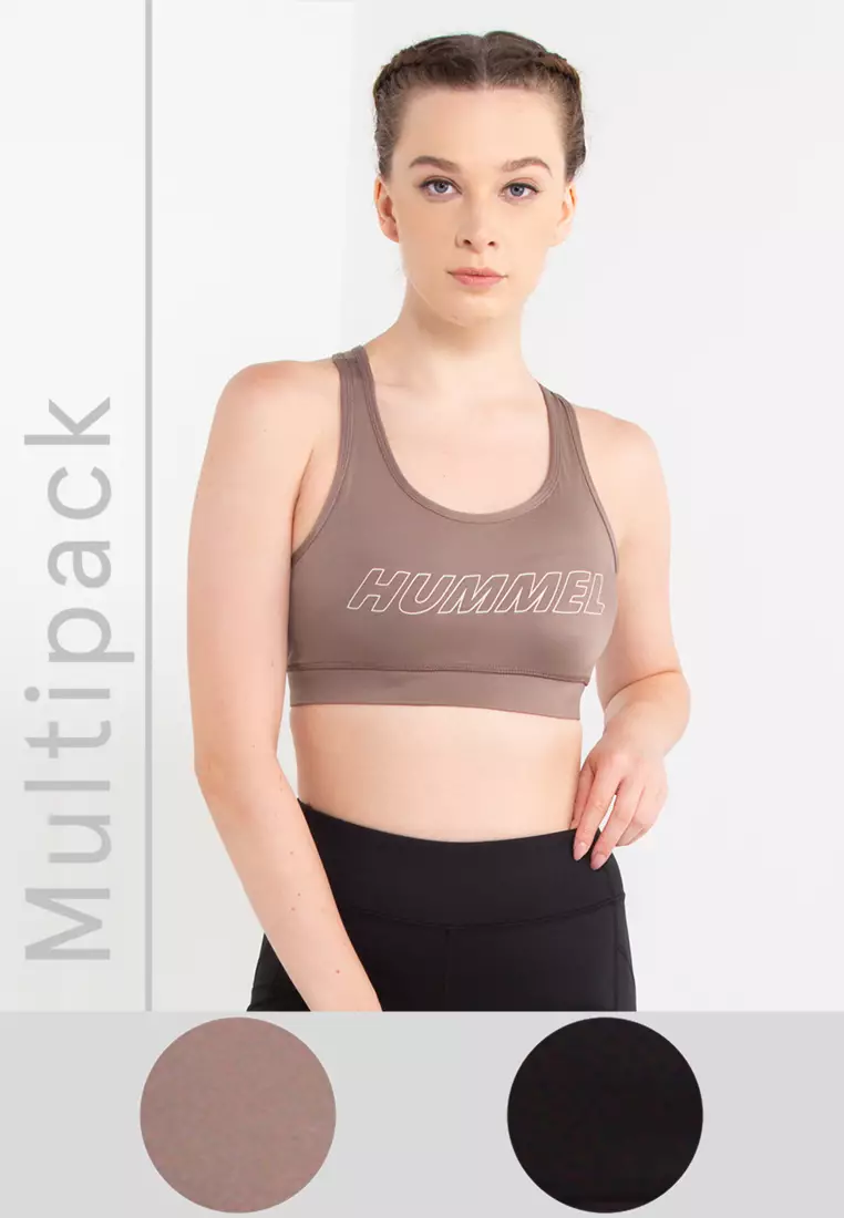 Printed Scoop-Back Bra: Women's Designer Sports Bras