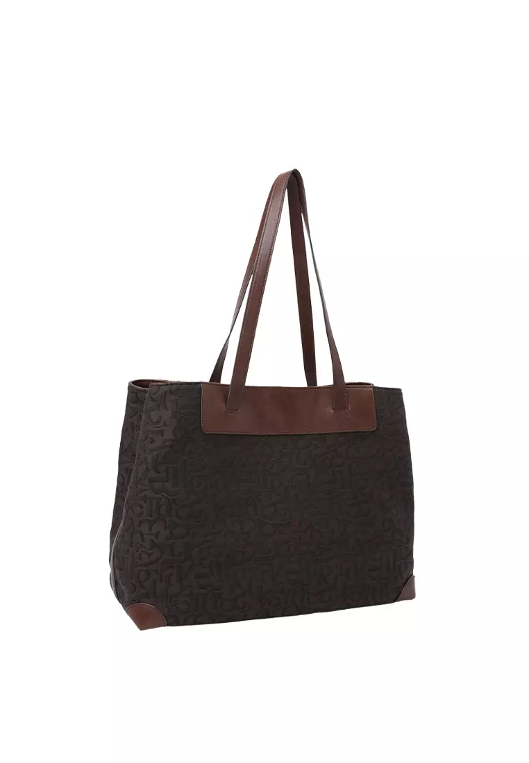Soft-Structured Trapezoidal Canvas Tote Bag - Cacao