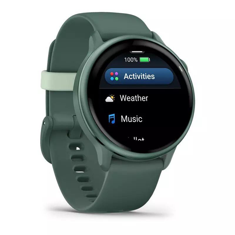 Jam Tangan Unisex Garmin Vivoactive 6 010-02985-42 Smartwatch GPS Jasper Green Alumunium Bezel Jasper Green Band