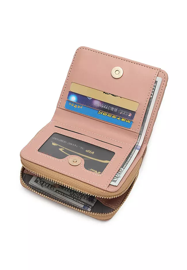 Women's Quilted Short Purse / Wallet - Khaki