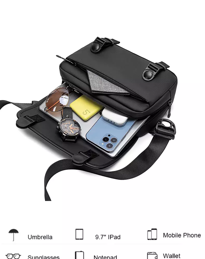 Arctic Hunter K00568 Tas Selempang Messenger Bag Sling Bag Pria - BLACK