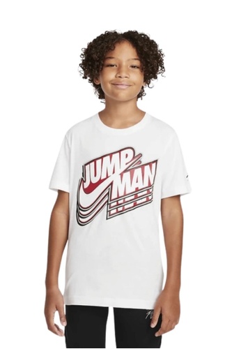 Jordan white Jordan Jumpman Core Tee (Big Kids) 759A1KA45AE410GS_1