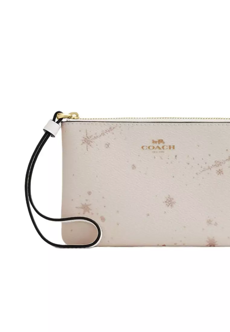 Corner Zip Wristlet With Star Print CCK76
