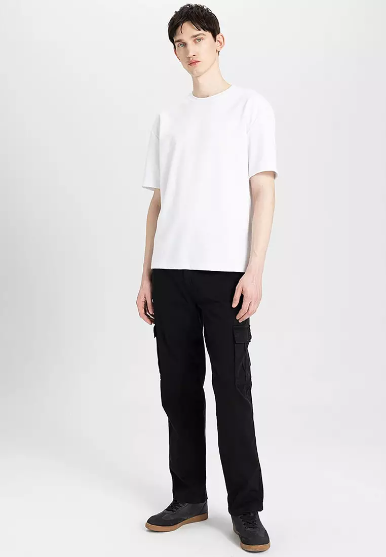 Gabardine Cargo Trousers