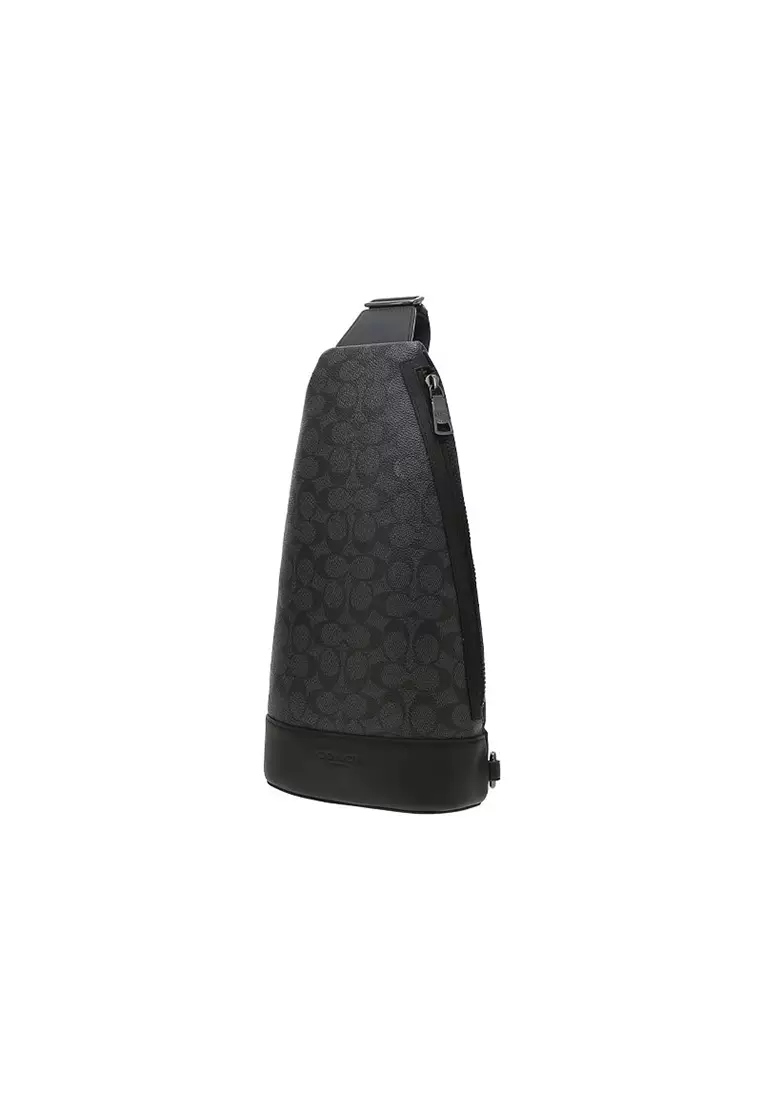 Men's Chest Bag Charcoal in Black CY801