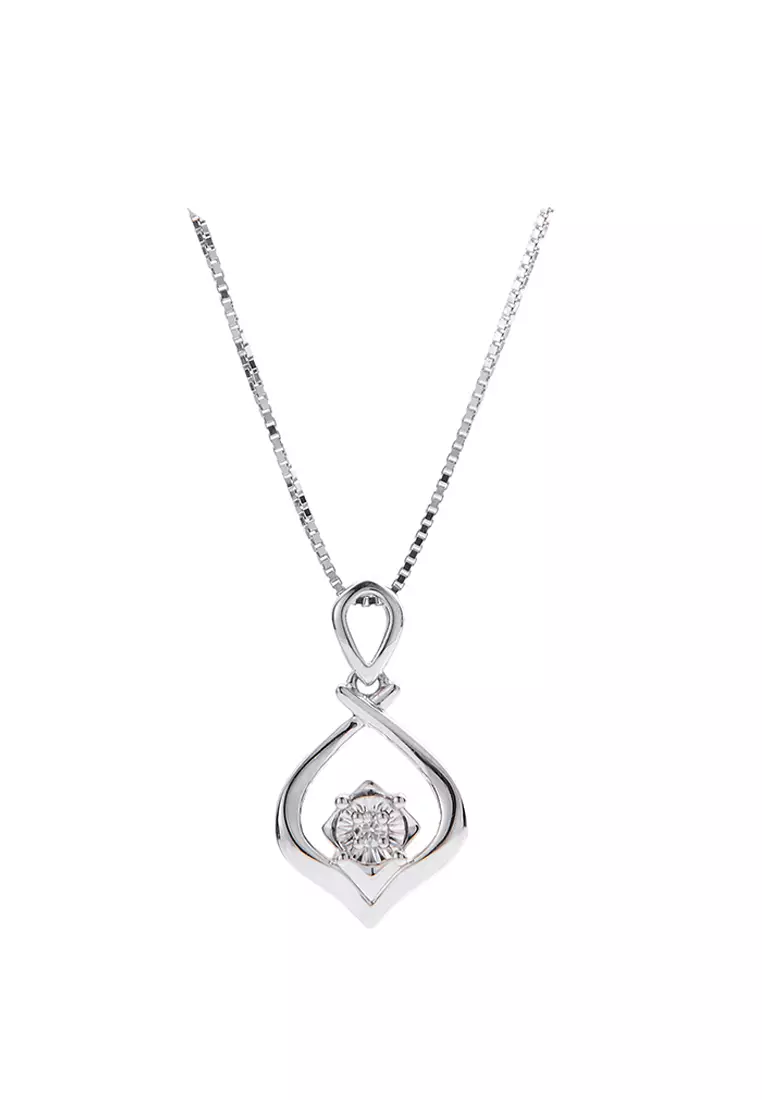 White gold c on sale necklace