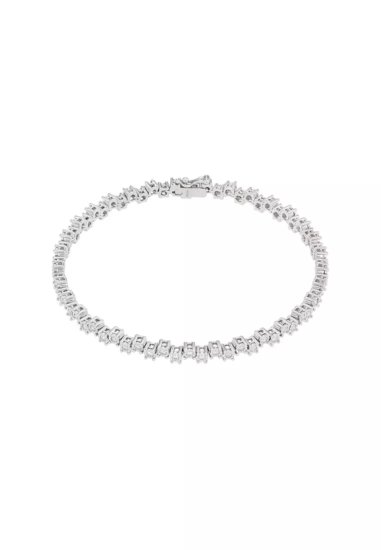 HABIB Diamond Tennis Bracelet in 375/9K White Gold 67794