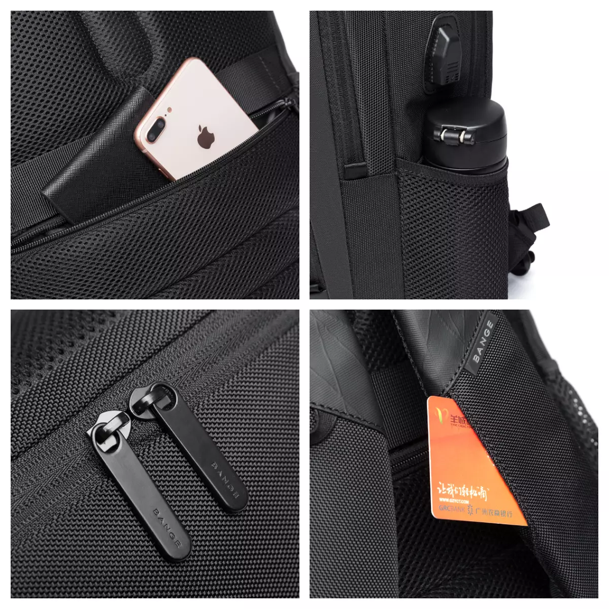 Bange BG1921 Tas Ransel Backpack Laptop Pria 15.6 Inch - BLACK