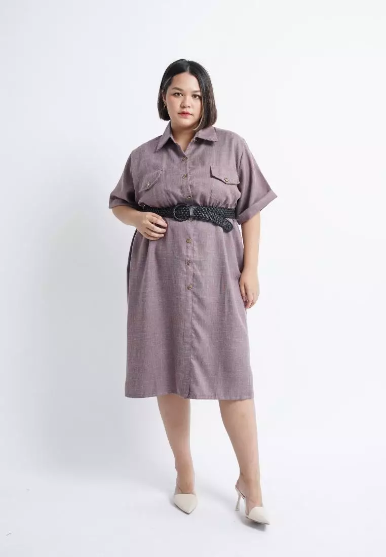 Plus Size Dress Maha Ash Lilac