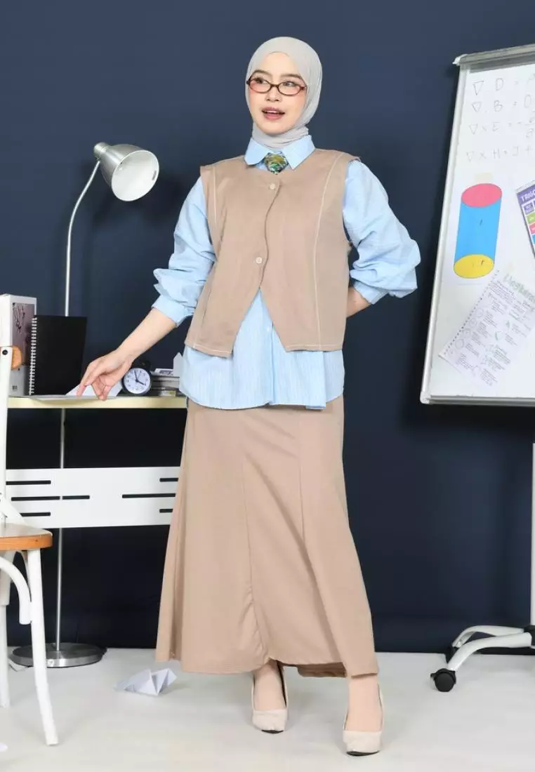 Rania Outer Rompi Wanita - Khaki M19130 R99S3