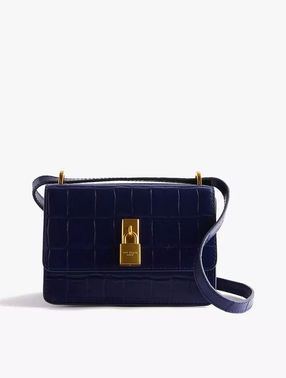 Jual Ted Baker SSLOANE Leather Padlock Mini Shoulder Bag Dark - Main Image