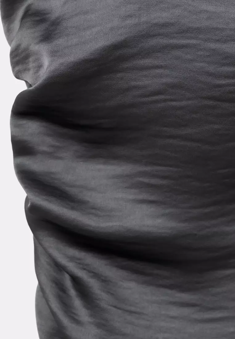 Satin Dress With Creased Effect