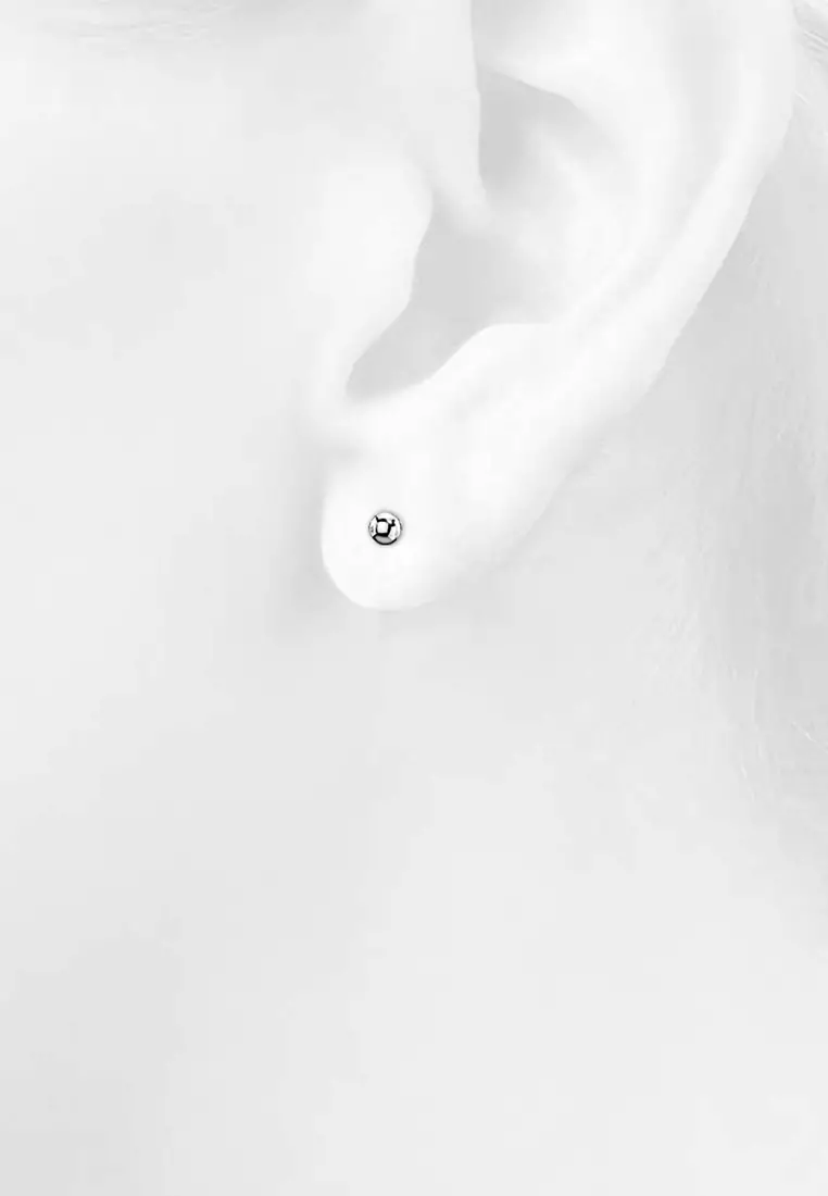Buy Bullion Gold BULLION GOLD Ball Stud Earrings 3mm White Gold