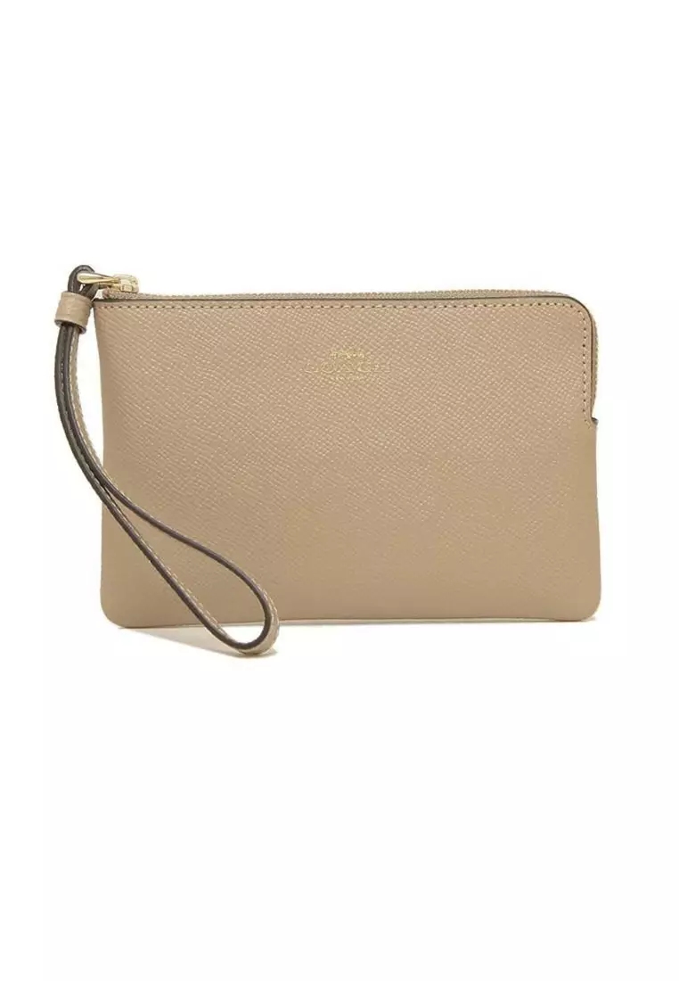 Buy Coach Coach Corner Zip Wristlet Taupe 58032 2024 Online ZALORA