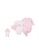 Little Kooma white and pink Hudson Baby Bodysuit Sleepsuit Bib 3 Piece Layette Set 00994CH Stinkin Cute 67D6FKA78E3A55GS_1