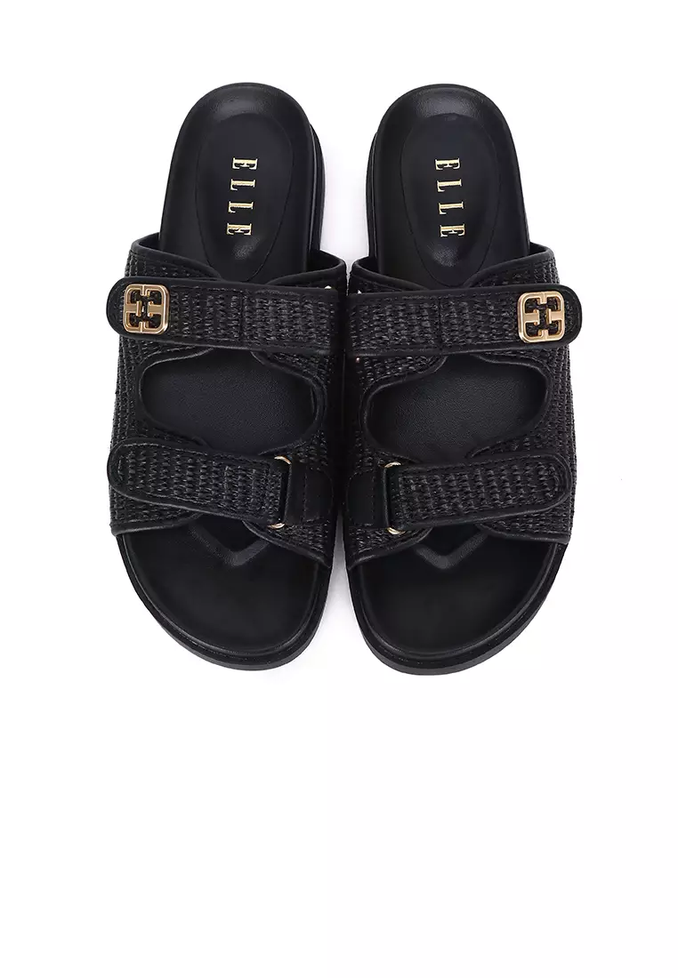 Thalia Comfy Fit Footbed Microfiber Leather Sandals Sandals