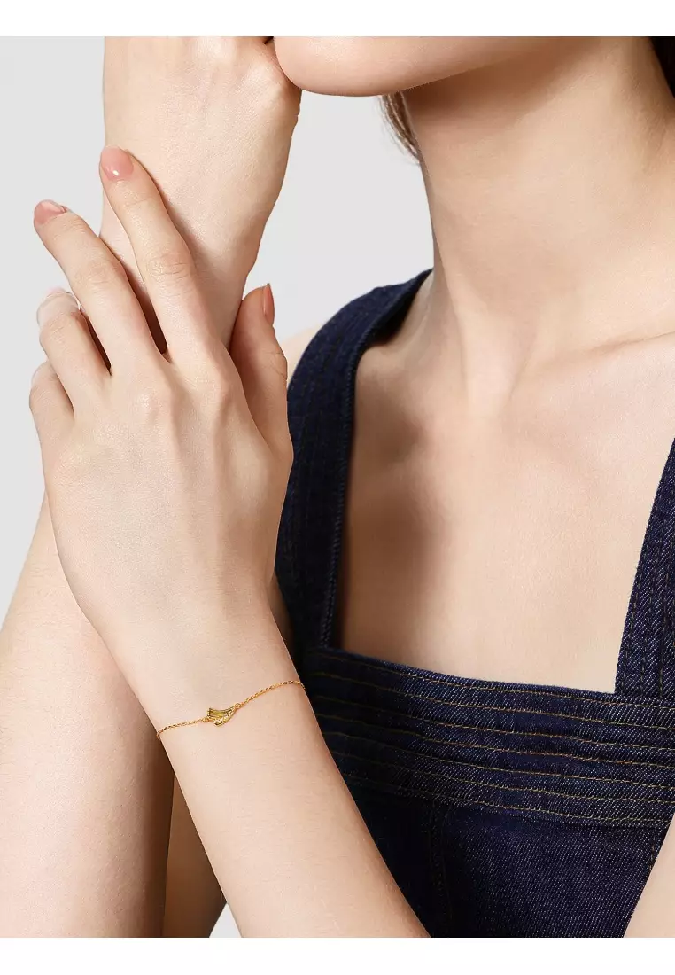 999 Gold Diamond Bracelet for Women 18cm 94461B