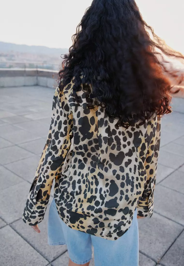Cotton Shirt With Animal Print