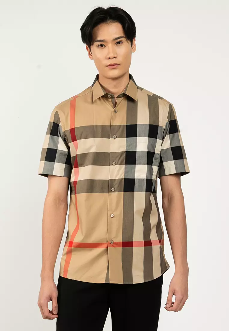 Buy BURBERRY Summerton Short-Sleeve Check Shirt 2025 Online ZALORA