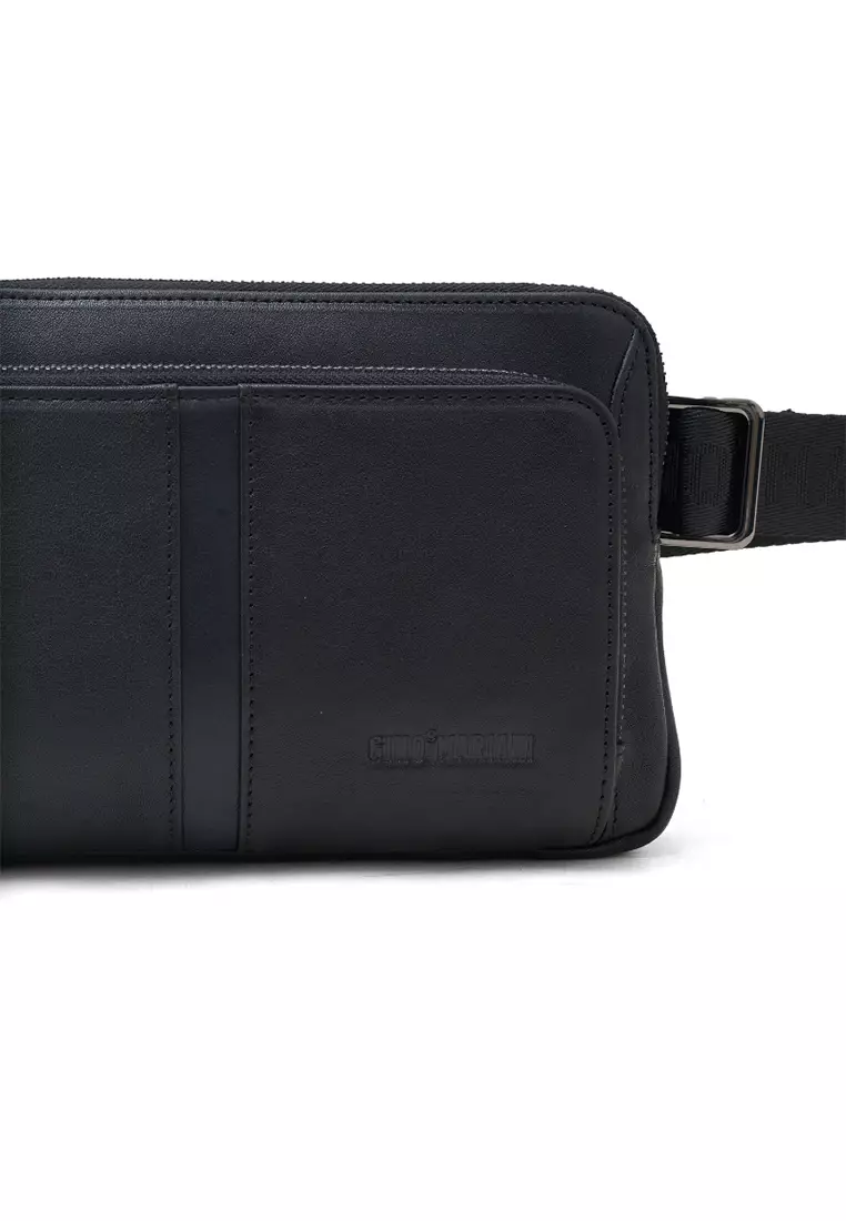 Sling Bag Kulit Pria Gino Mariani Haritz 1 Black