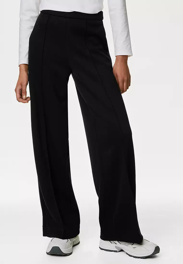 Jual Marks & Spencer Jersey Elasticated Waist Wide Leg Trousers