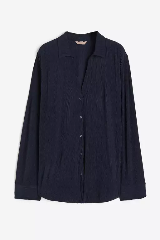 Crinkled loungewear shirt
