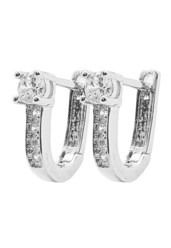 Elfi silver Elfi 925 Sterling Silver Luxury Diamond Earrings SE45 EL186AC87HAQMY_1