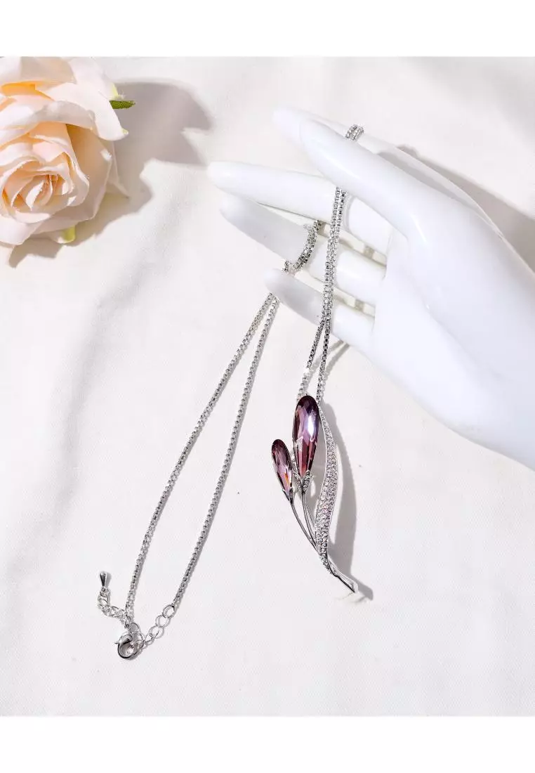 [ RAMADHAN COLLECTION ] Forest brooch WG PE - Bros Crystal Premium by Her Jewellery