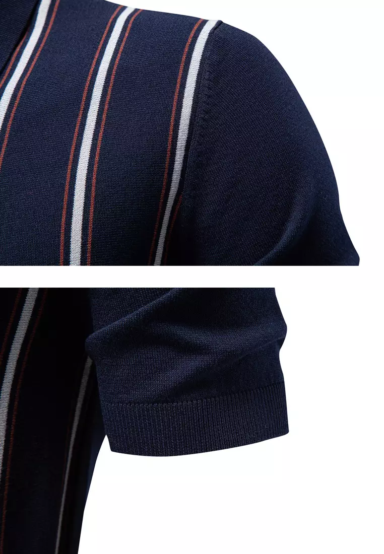 商務條紋Polo衫 AX-PSD8040