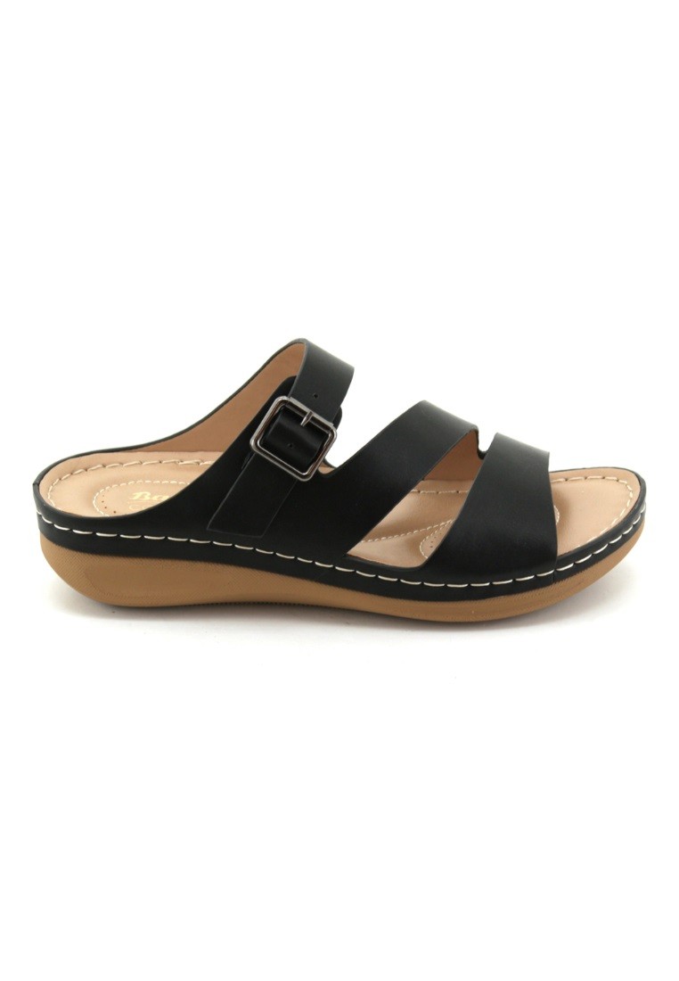 [Best Seller] BATA COMFIT Women Black Wedge Sandals - 5616326
