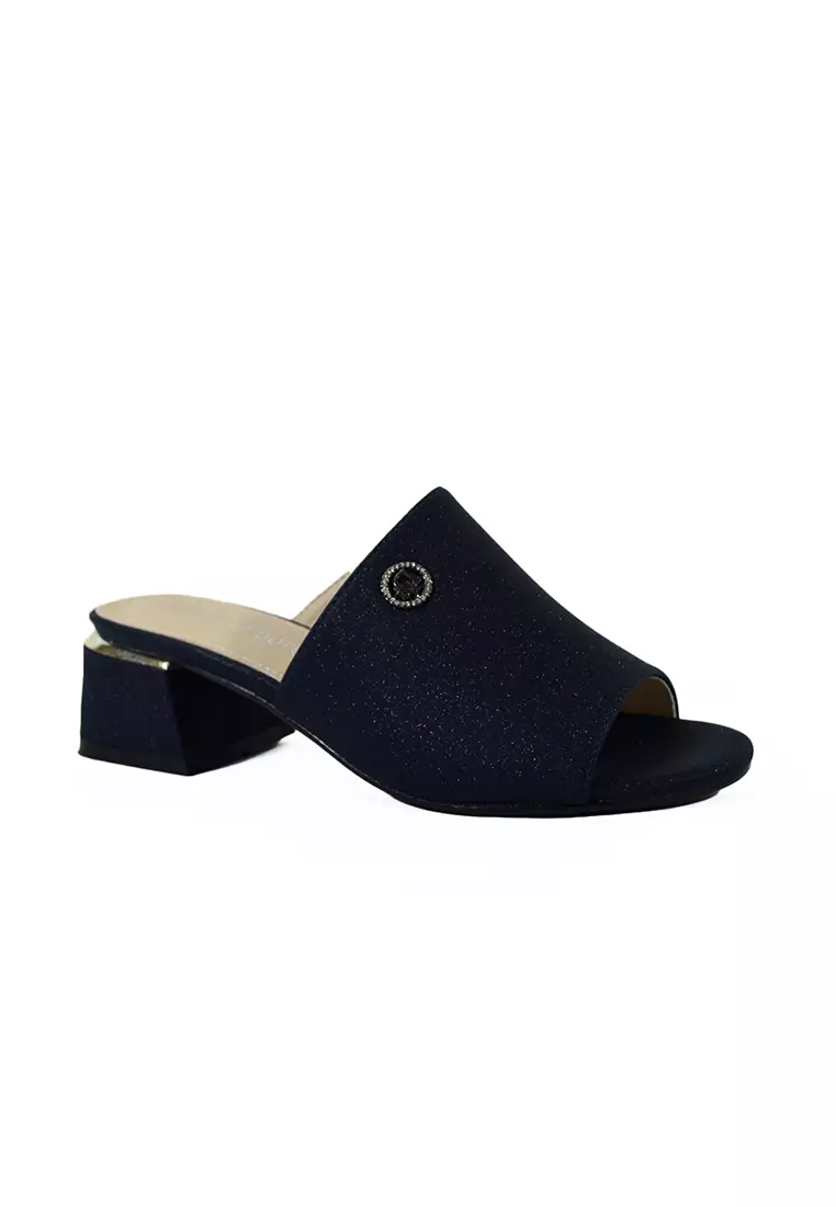 Women's Heeled Sandals LX 27425 Navy Blue C56 C67