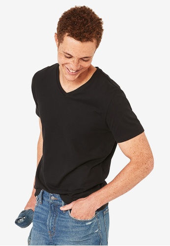 Old Navy black Soft-Washed V-Neck Tee BA59FAAC712710GS_1