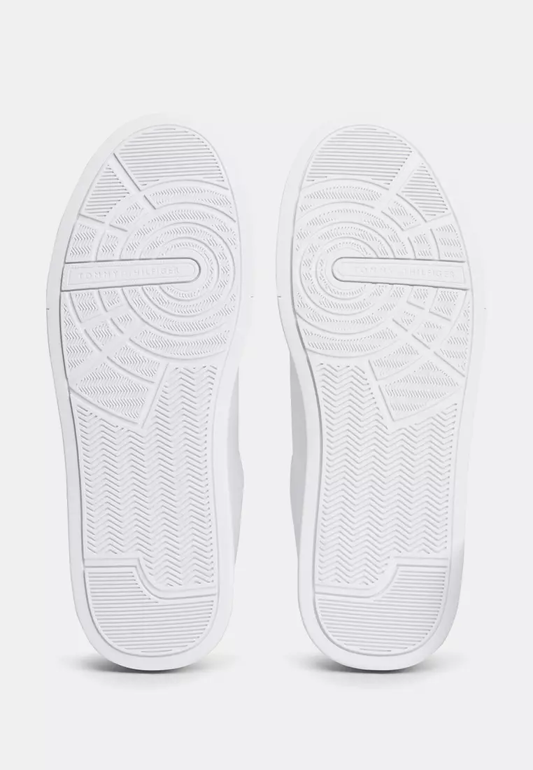 Logo Court Trainers With Leather - Th Mainline
