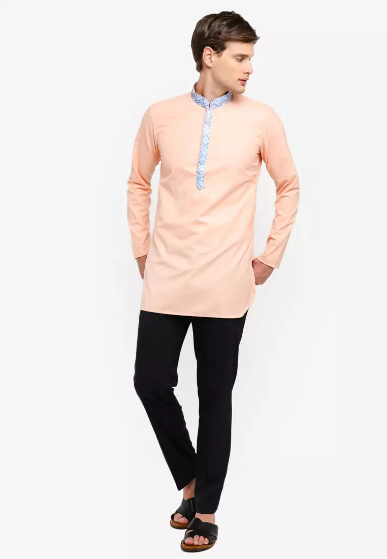 Buy Mayasilk KURTA PURE COTTON BATIK COLLAR Online ZALORA Malaysia